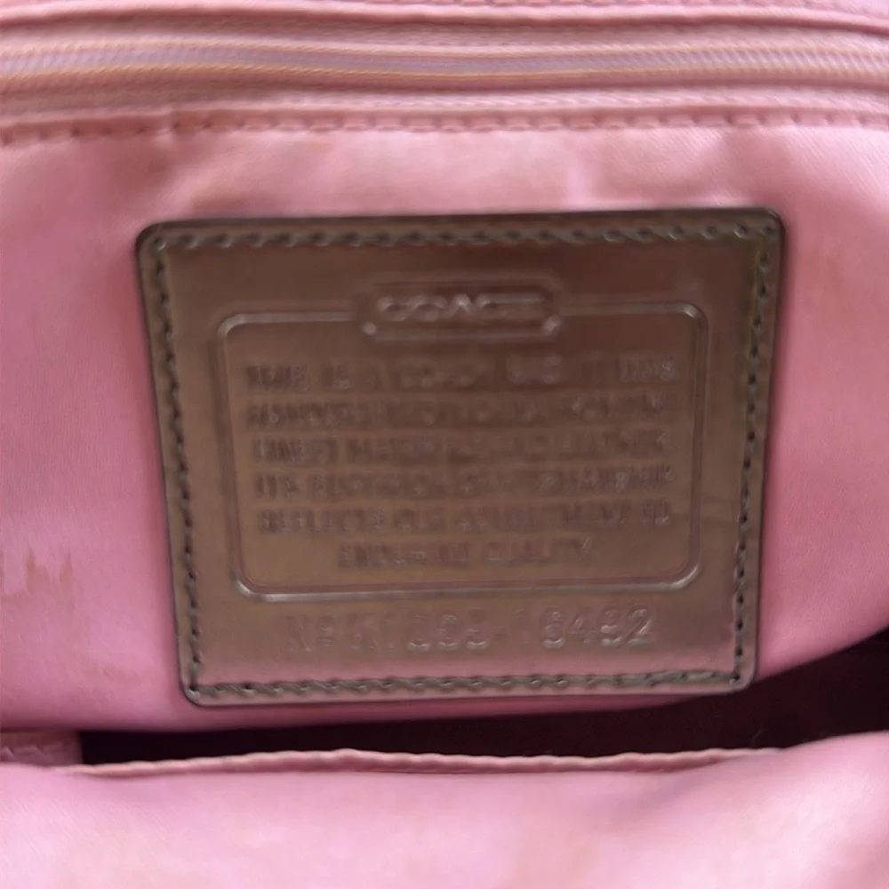 Coach Poppy Beige and Purple shoulder bag - Picture 7 of 8